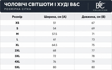 Світшот  B&C ID.332 Crew